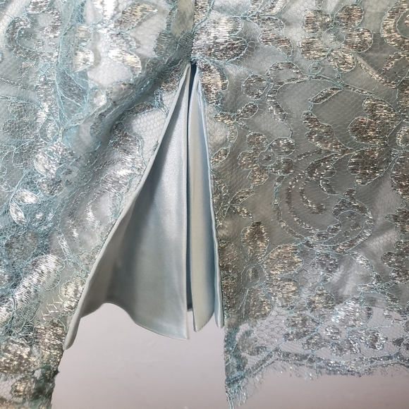 Milly Vintage Women's 4 Cinderella Blue Knee Length Dress Spaghetti Strap Girly - Picture 9 of 12